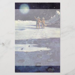 Papeterie Aliens vintages d'astronaute de la science-fiction