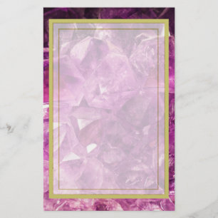 Papeterie Améthyst Gemstone Image Shiny and Sparkly