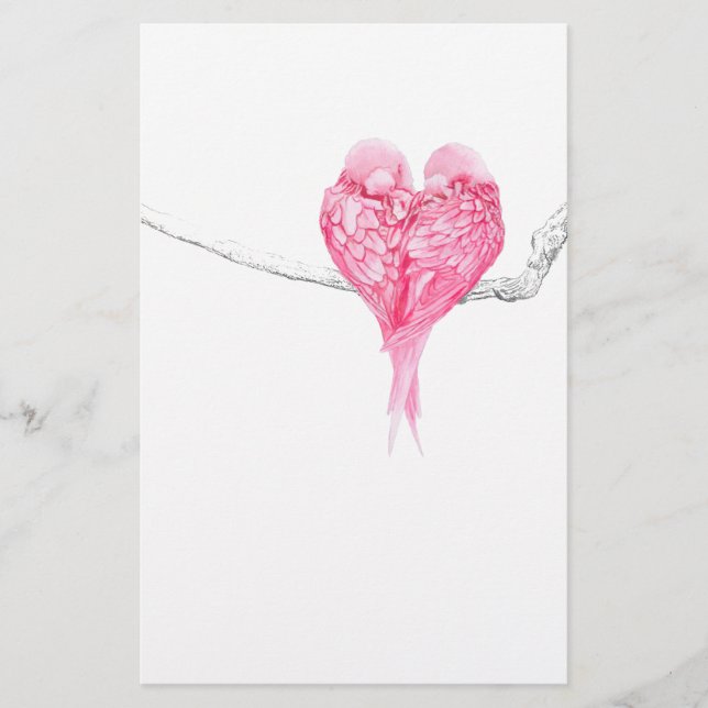 Papeterie Amour d'oiseaux (Devant)