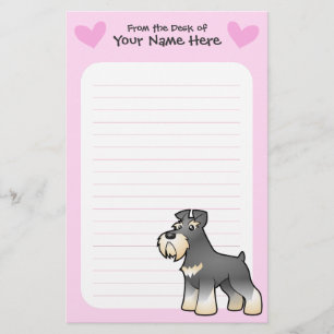 Papeterie Amour Schnauzer géant/standard/miniature