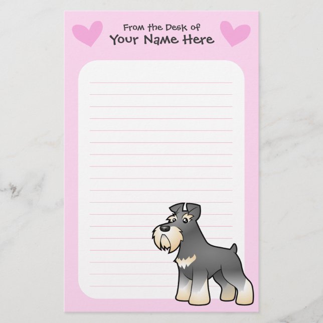 Papeterie Amour Schnauzer géant/standard/miniature (Devant)