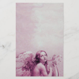 PAPETERIE ANGE JOUER LYRA SUR LES NUAGES