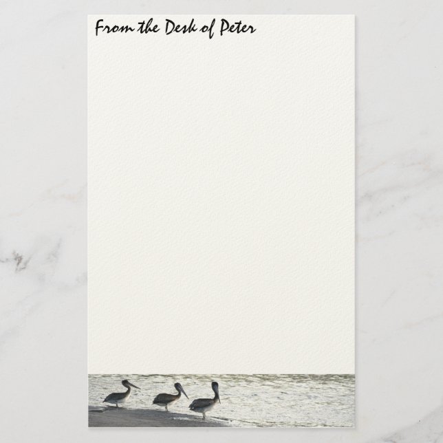 Papeterie Animaux de faune d'oiseaux de pélican (Devant)