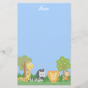 Papeterie Animaux de safari mignons et colorés, pour les enf