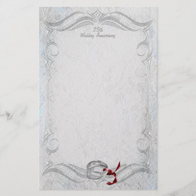 Papeterie Anniversaire de l'argent (Devant)