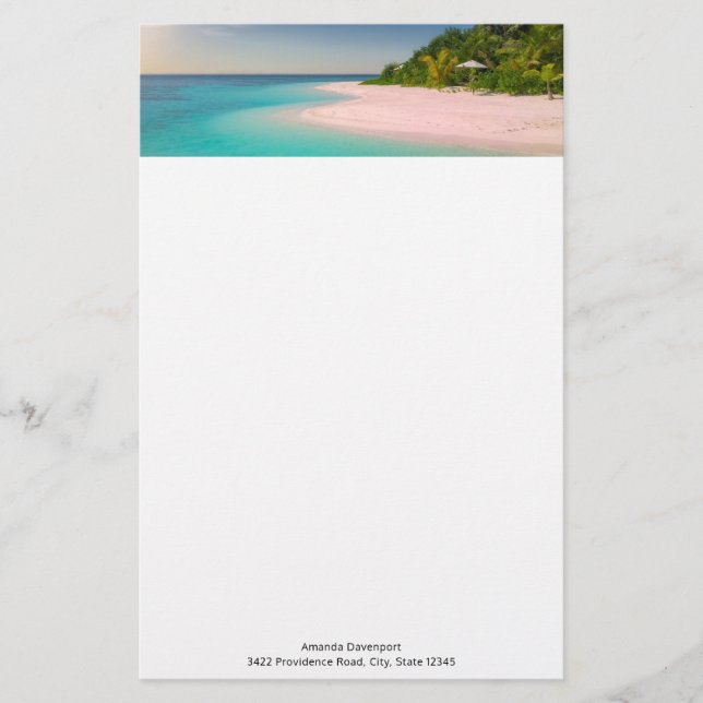 Papeterie Aquamarine Ocean Tropical Beach Scenic (Devant)