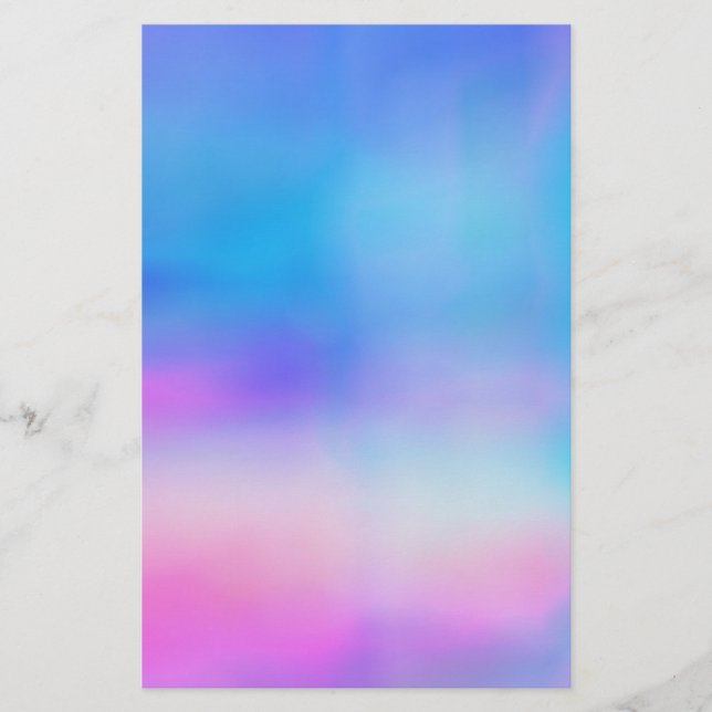 Papeterie Aquarelle bleu rose (Devant)