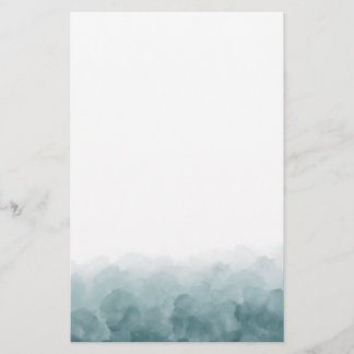 Papeterie Aquarelle bleue turquoise tropicale