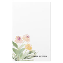 Aquarelle Floral Moderne de Printemps avec Feuilla