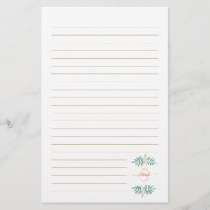 Papeterie Aquarelle Monogramme floral