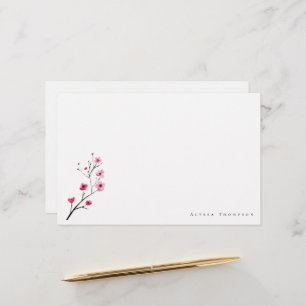 Papeterie Aquarelle personnalisée Sakura Cherry Blossom