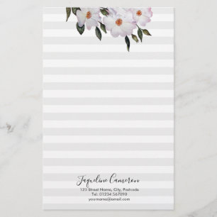 Papeterie Aquarelle rose Roses Ballerina Illustration