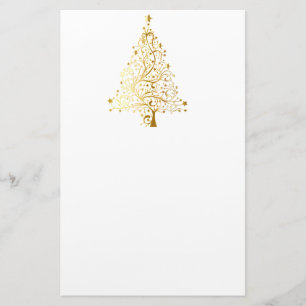 Papeterie Arbre de Noël de miroitement d'or