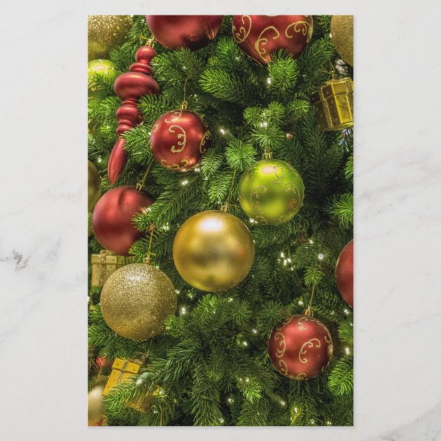 Papeterie Arbre de Noël décoré (Devant)