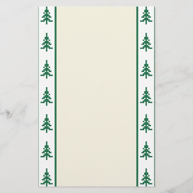 Papeterie Arbres motifs de Noël (Devant)