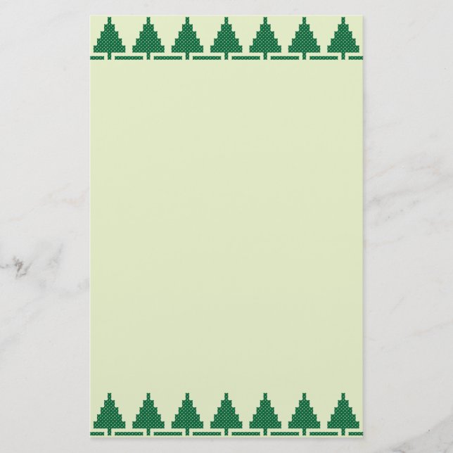 Papeterie Arbres motifs de Noël (Devant)