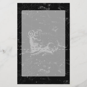 Papeterie Aries Constellation Hevelius Vintage sur Noir