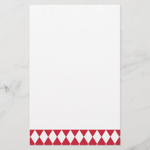 Papeterie Arlequin rouge et blanc