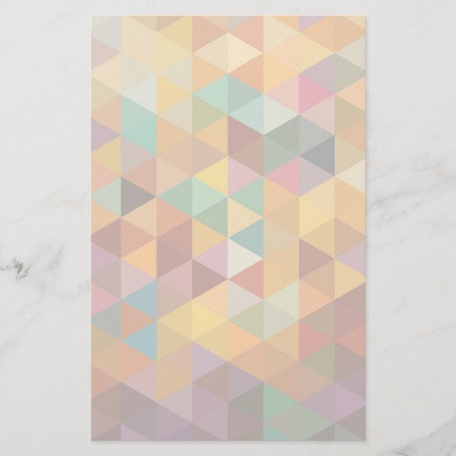 Papeterie Arrière - plan Motif vintage Triangles. (Devant)