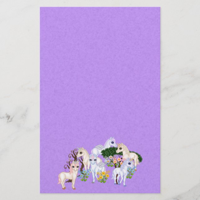 Papeterie Art de pixel de jardin de licorne (Devant)