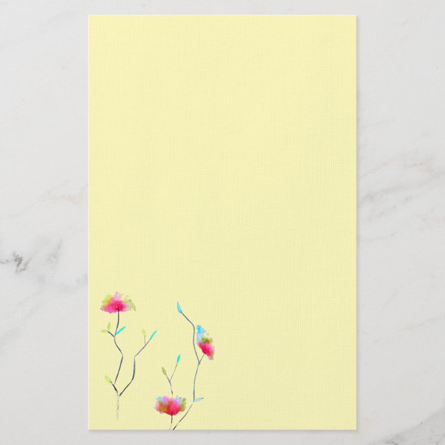 Papeterie Art moderne simple rose floral (Devant)