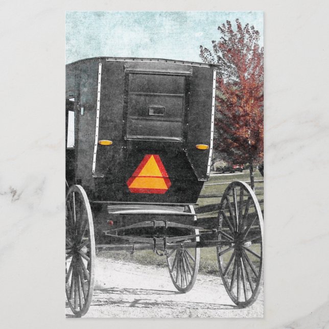 Papeterie Autumn Amish Buggy (Devant)