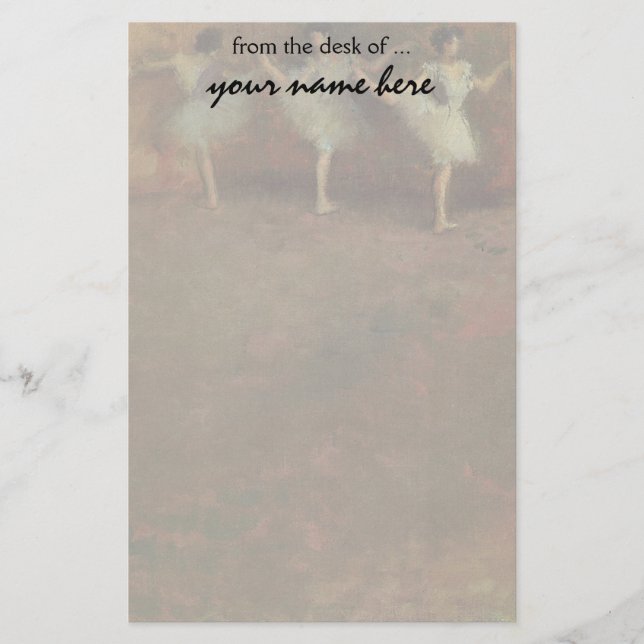 Papeterie Avant le ballet par Edgar Degas, beaux-arts (Devant)