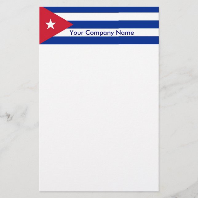 Papeterie avec Drapeau de Cuba (Devant)