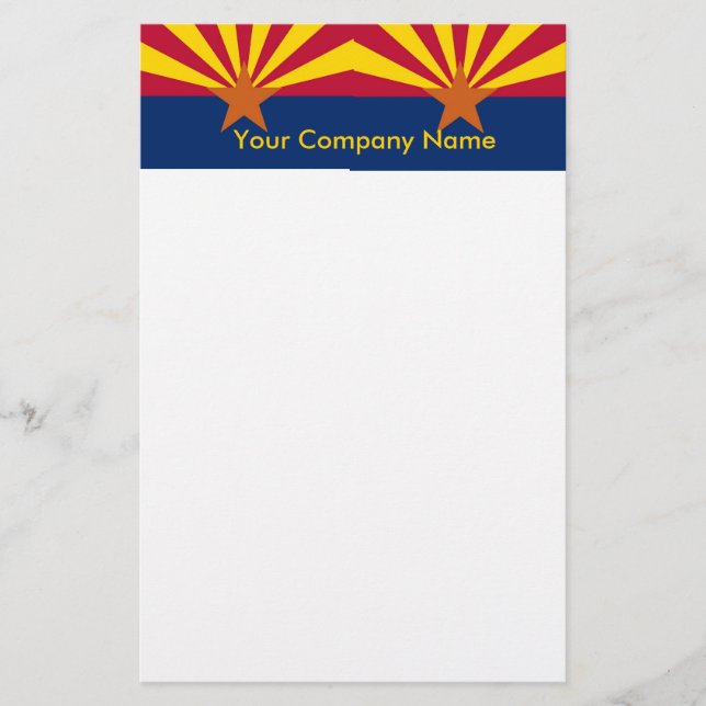 Papeterie avec Drapeau de l'Arizona (Devant)
