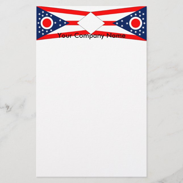 Papeterie avec Drapeau de l'Ohio (Devant)