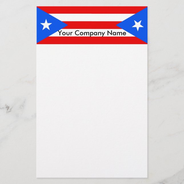Papeterie avec Drapeau de Porto Rico (Devant)