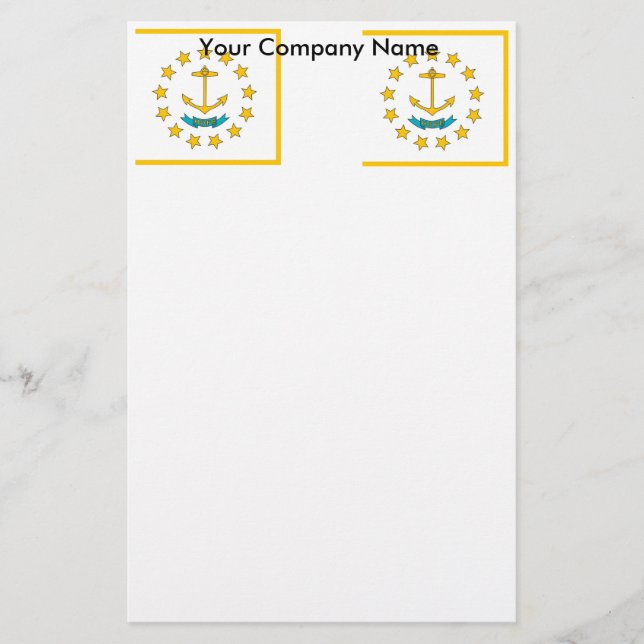 Papeterie avec Drapeau de Rhode Island (Devant)