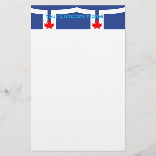 Papeterie avec drapeau de Toronto, Canada (Devant)