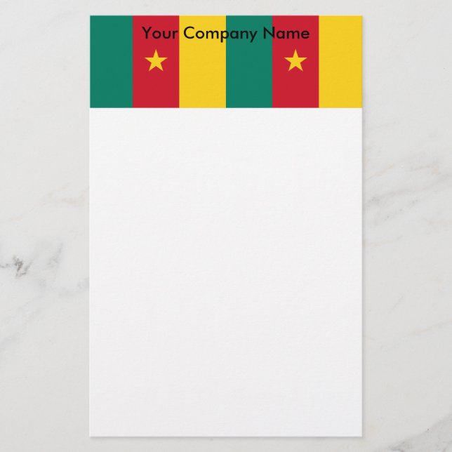 Papeterie avec drapeau du Cameroun (Devant)