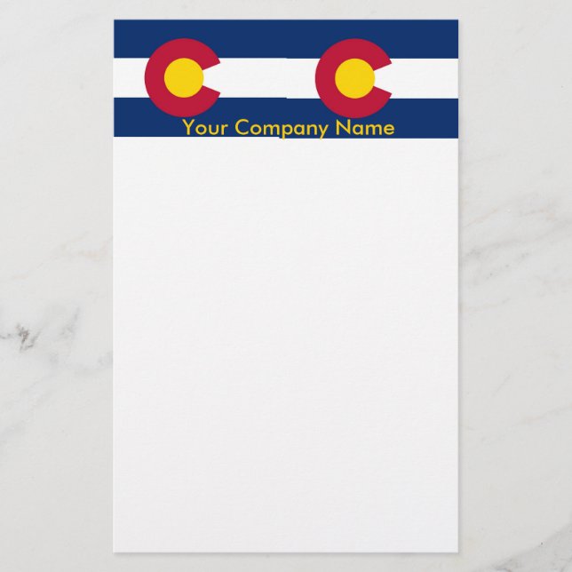 Papeterie avec Drapeau du Colorado (Devant)