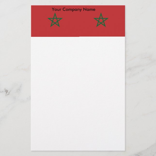 Papeterie avec Drapeau du Maroc (Devant)