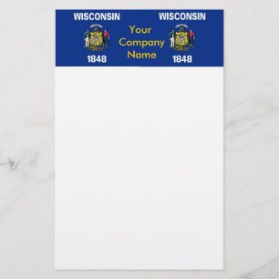 Papeterie avec Drapeau du Wisconsin