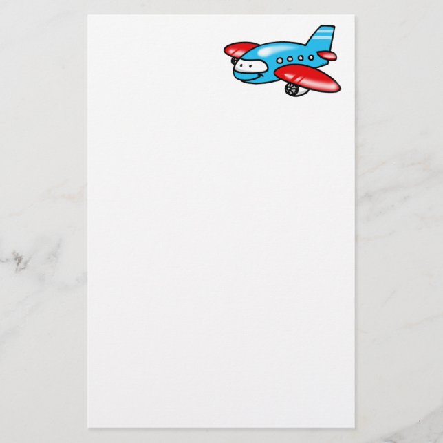 Papeterie avion de bande dessinée (Devant)