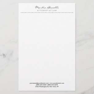 Papeterie Avocat blanc à la loi Excellent Traditionnel Simpl