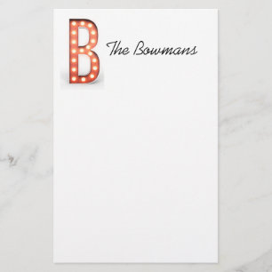 Papeterie B Monogram Marquee Bulle Personnaliser
