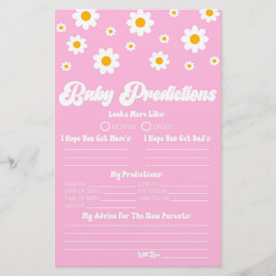 Papeterie Baby shower de la marguerite rose