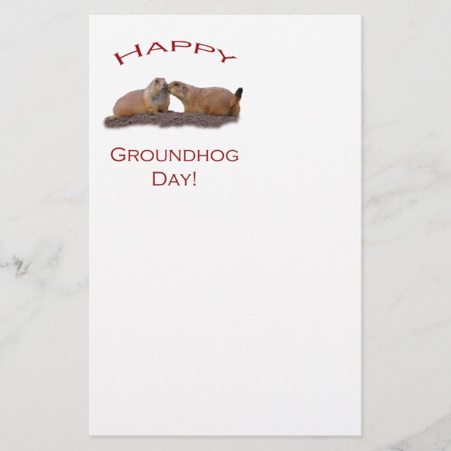 Papeterie Baiser de jour de Groundhog (Devant)