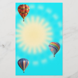 Papeterie Ballons à air chaud avec Sun Halo