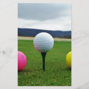 Papeterie Ballons de golf colorés, tee de montagne