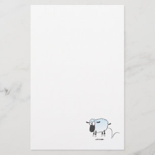 Papeterie bande dessinée d'agneau à saut mignon