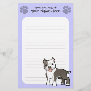 Papeterie Bande dessinée Pitbull/Staffordshire Terrier