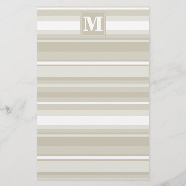 Papeterie Bandes de grès monogramme (Devant)