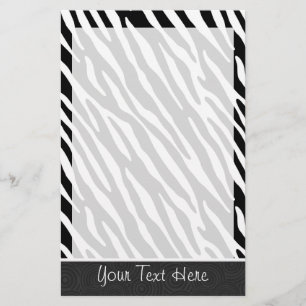 Papeterie Bandes Zèbre Noir & Blanc