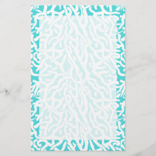 Papeterie Beach Coral Reef Motif Bleu blanc nautique