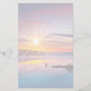 Papeterie Beau coucher de soleil d'été dans le lac